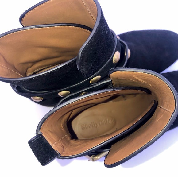 See by Chloe {Janis} Black Suede Ankle Booties - Picture 8 of 11